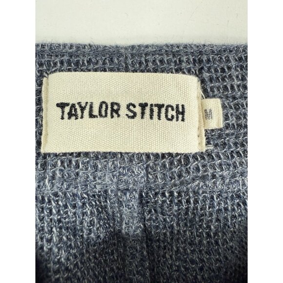 Taylor Stitch Apres Pants Waffle Knit Textured Joggers Size Medium Blue - Picture 3 of 9